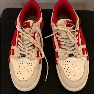 Authentic AMIRI Red and White Men's Sneakers